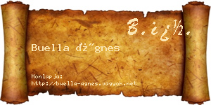Buella Ágnes névjegykártya